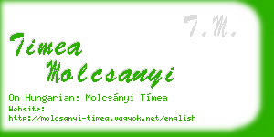 timea molcsanyi business card