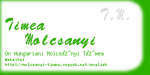 timea molcsanyi business card